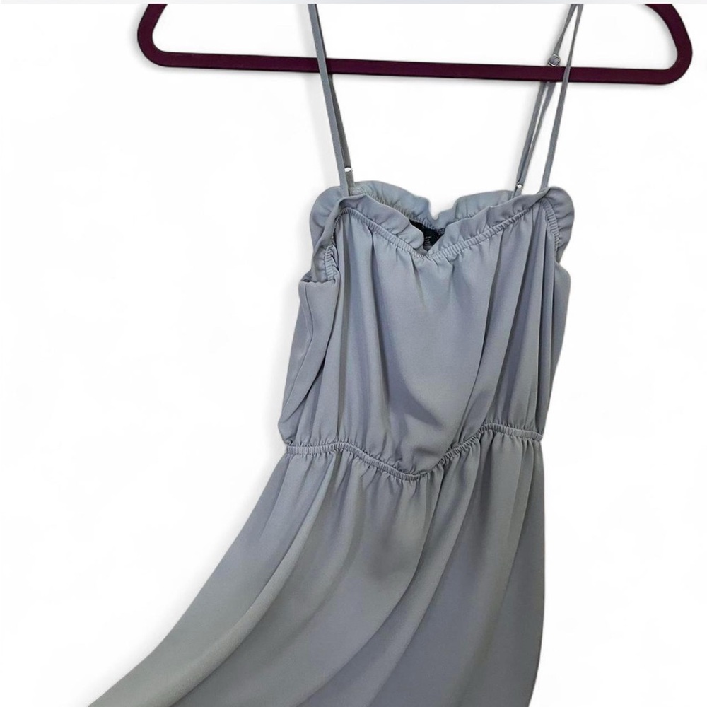 Blue chiffon dress